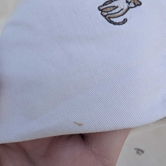 2/$20 Talbots Cream Khaki Pants with Cat Motif - Picture 7 of 7